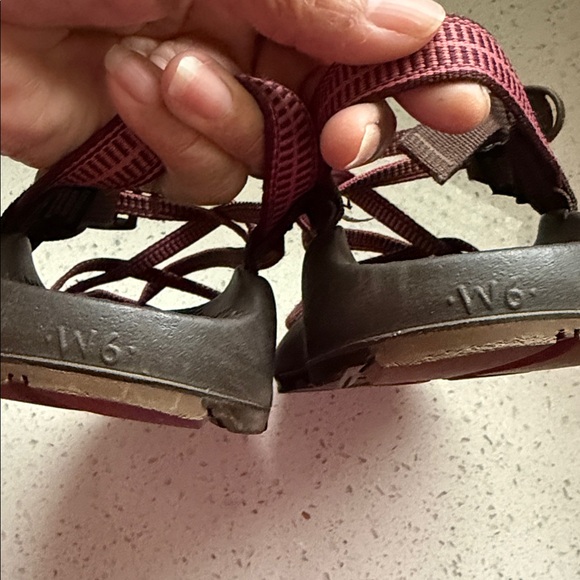 Chaco Burgundy and Brown Sandals - Picture 8 of 8
